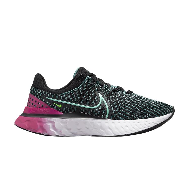 Wmns React Infinity Run Flyknit 3 'Black Pink Prime Dynamic Turquoise'